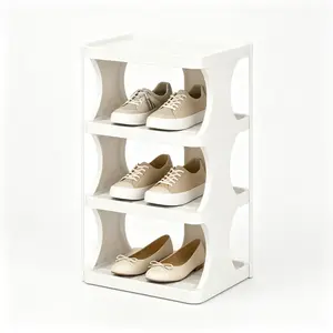Stackable Shoe Rack,Modular Shoe Organizer,Freely Adjustable Multi-Tier Shoe Rack, Shelf Free Stackable DIY