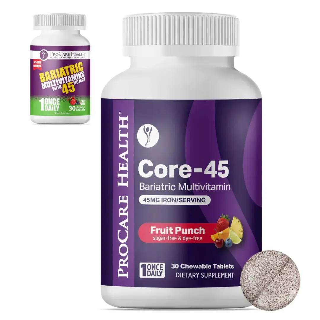 Core-45 Bariatric Multivitamin Chewable Tablet | Fruit Punch | 45 mg Iron