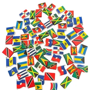 FLAG CROC CHARM Authentic Design for Crocs Shoes Durable Vibrant Colors Perfect for Caribbean islands Fans Secure Fit & Waterproof