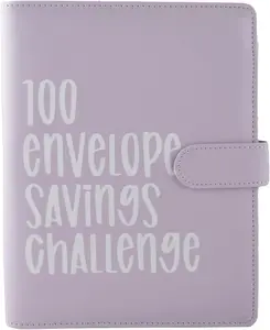 100 Envelope Challenge Binder Kit – Cash Saving Challenge Box with Budget Book & Envelopes for Home, Office, or School
