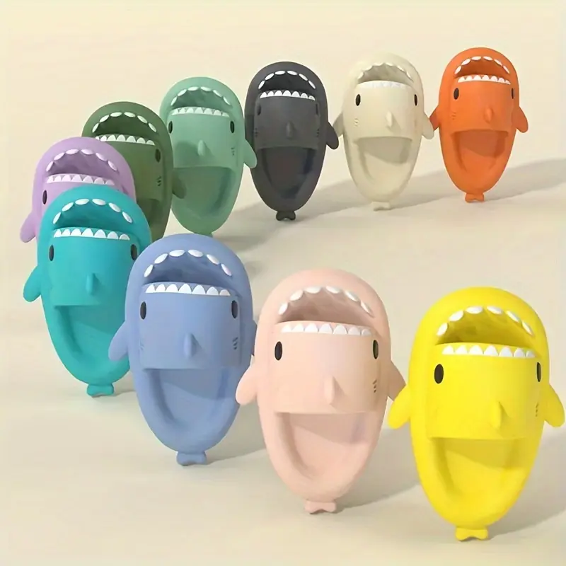 Cute Cartoon Shark Slippers - Soft EVA Material, Lightweight & Flexible, Ideal for Little Ones, All-Season Comfort, Playful Design, Casual Footwear