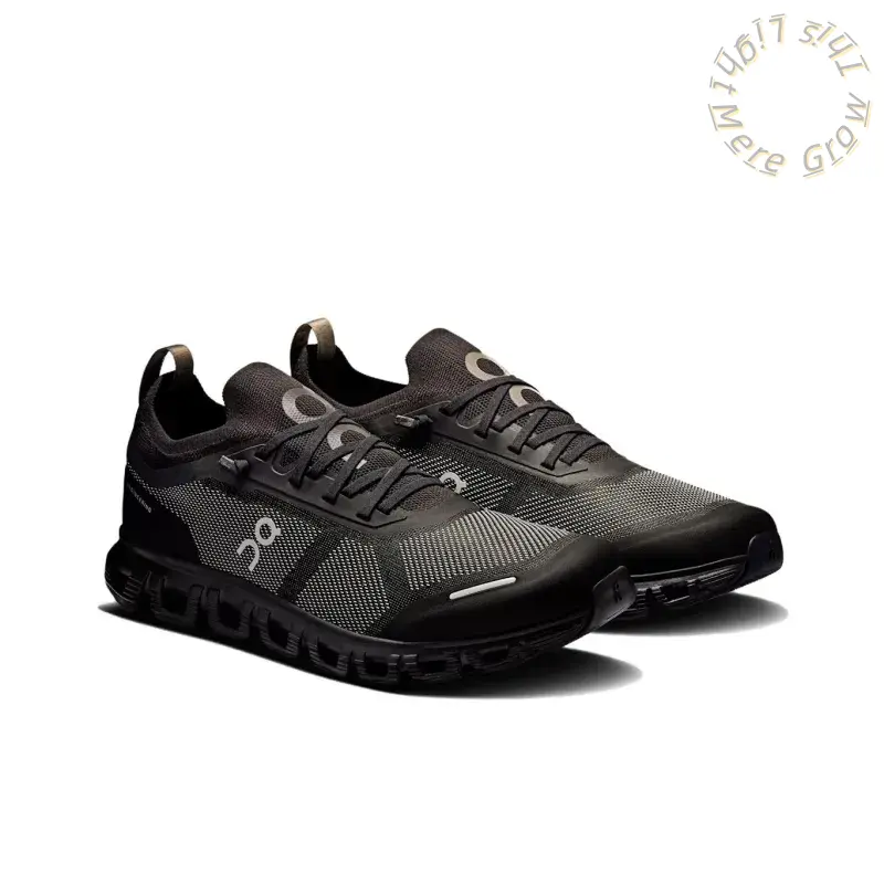 Matte Black Reflective Knit Mesh Low Cushion Skate Trainers, Quick Toggle Flat Black Laces Multi Hollow Wave Thick Foam Midsole Reflective Detail Minimal Monochrome Unisex Street Sports Shoes