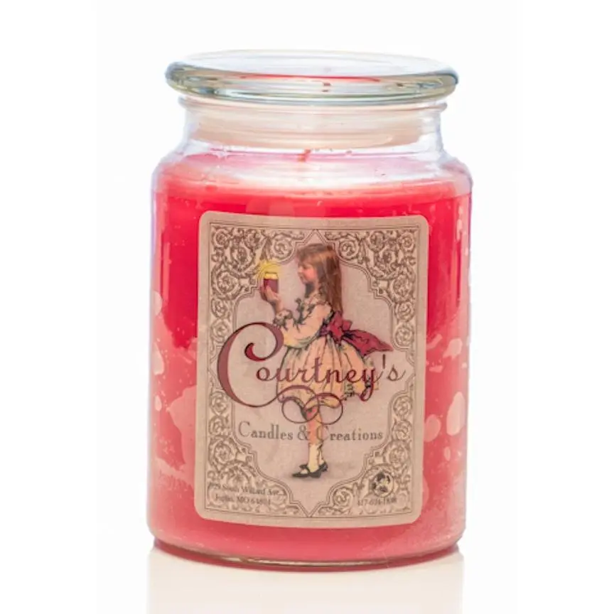 Courtneys Candles 26oz Large Jar Candle - Maximum Scented, Strawberry Vanilla Fruit Fragrance Aroma for Home Decor, Home Supplies