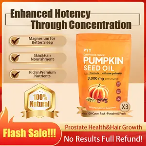 【Final 200!Year-End Sale!】PYY Maximum Strength Pumpkin Seed Oil & Saw Palmetto Softgels for Men's Health 3000mg High Potency Plant Esters, Non-GMO Dietary Supplement for Hair Growth, Prostate Support, Overall Wellness & Vitality. Cold Pressed Formula