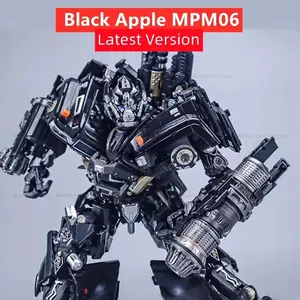 [2.0 VER IN STOCK NOW] WJ WEIJIANG Transformation Black Apple M06 MPM06 M-06 Ironhide Enlarged Version Metal Action Figure
