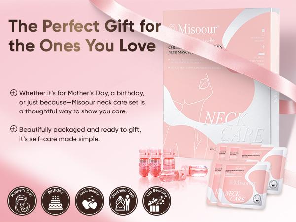 Misoour Neck Mask Set:Collagen Peptide Anti-Wrinkle Neck Mask + Astaxanthin Firming & Smoothing Serum|Reduce neck wrinkles, Moisturize and brighten,Firm and lift#TikTokShopBlackFriday
