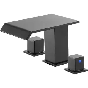 VEVOR Roman Tub Faucet, 3 Hole Waterfall Bathtub Faucet, Gooseneck Bath Tubs Faucets Set with 2 Handles, Deck Mount Bath Tub Faucets Set for Pet Washing, Adult Bathing, Brushed NickelVEVOR Super Brand Day