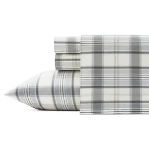 Eddie Bauer Chinook Plaid Ivory Twin Sheet Set