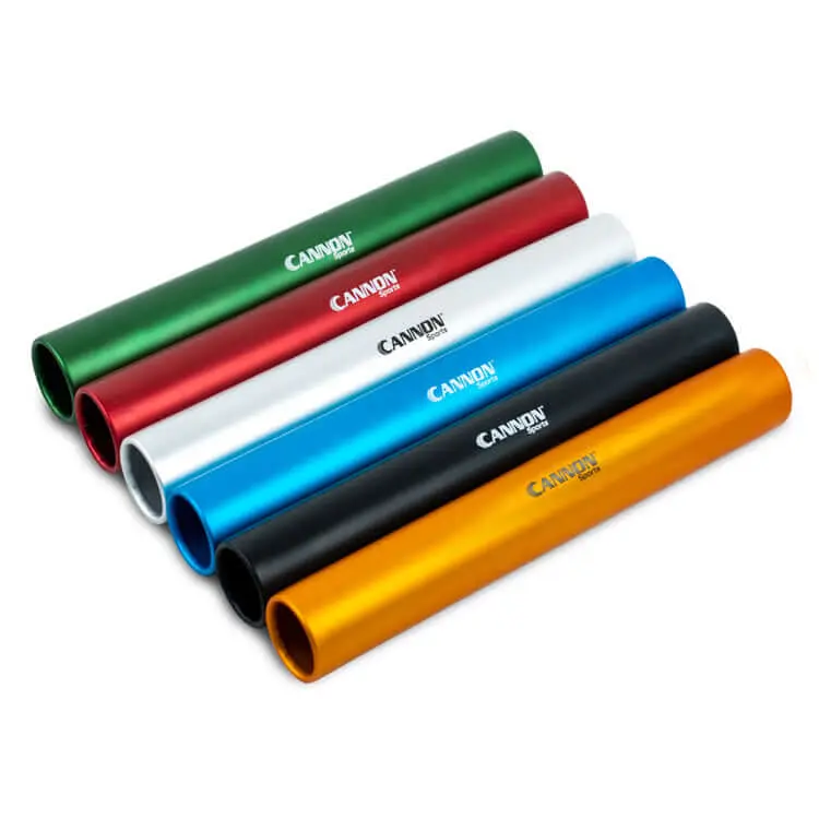 Cannon Sports Aluminum Track Relay Baton - Smooth Rolled Edges, Non-Slip Grip, Various Colors