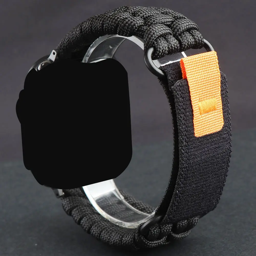 1pcs Nylon Buckle Umbrella Rope Watch Band for Apple Watch Series 11/10/9/8/7/se/6/5/4, Handmade Outdoor Strap for Iwatch Ultra 49mm-40mm Smart Watch Accessories Smartwatch Strap Smart Watch Straps Wearable Tech Accessories Wearable Accessory