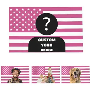 Customize the pink American flag. Personalized banners. Design fabric posters and stylish tapestries that showcase your image valentine's gift for bf