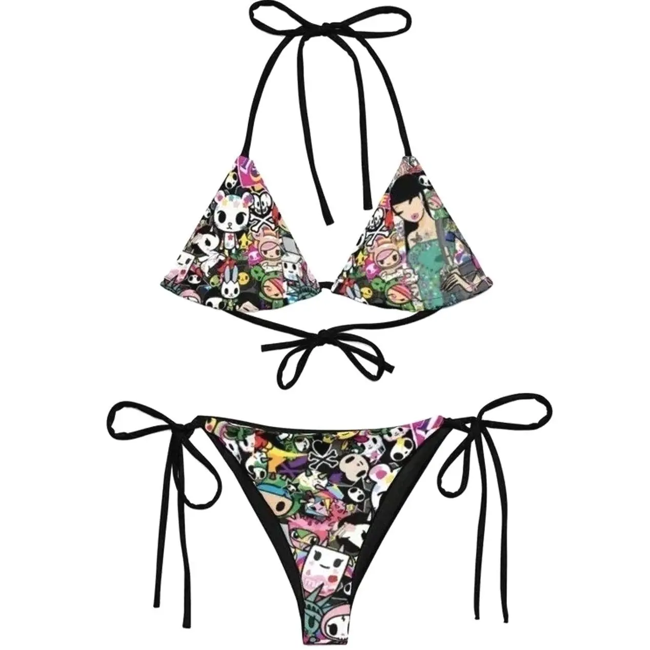 Y2K Nana Anime Gyaru Kawaii Bikini Japanese Inspired Swimsuit OW5 MQX 6YY