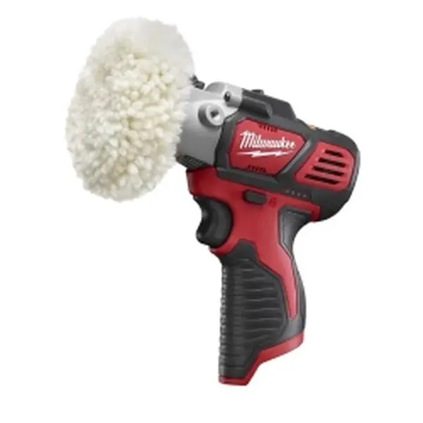 Milwaukee Electric Tools 2438-20 M12 Variable Speed Polisher-Sander Bare Tool (02800 rpm, 2.25 lbs) with 2" Sanding Pad, 3" Polishing Pad, 5 pc Foam Accessory Set, Enhanced Control, Single Pass Exterior Trim, Small Surface Use, Small Areas