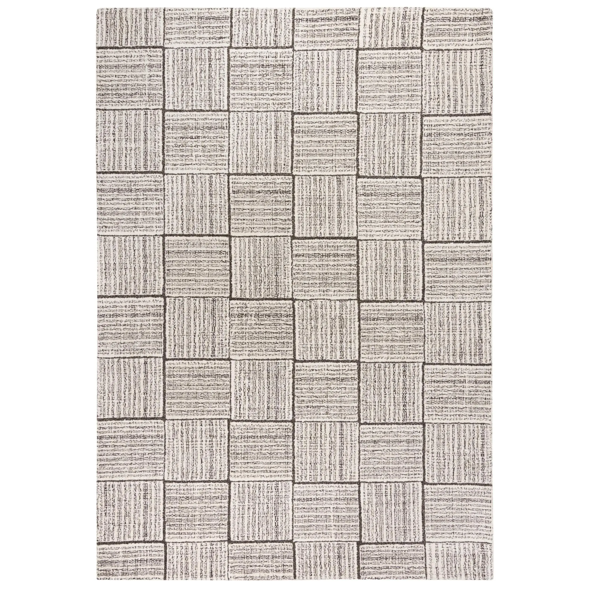 Taylor TAY865 Gray/Natural Hand-Tufted Rug - Rizzy