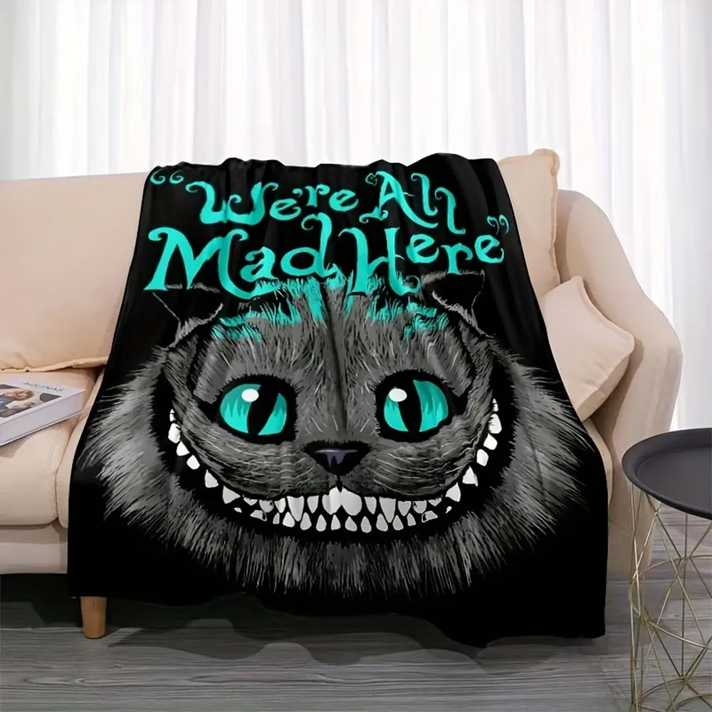 1pc Super Soft Cat Blanket Fluffy Warm Throw for Adult Bedroom Living Room Sofa Camping Travel Lightweight Flannel Pet Blanket