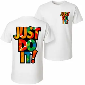 Men's Pure Cotton Short-Sleeve Shirt With Letter Print—A Unisex Casual Style Perfect For Spring And Summer; Featuring A Cool Graphic Design And A Classic Crew Neck, Suitable For All Four Seasons.