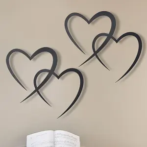 Metal Heart Wall Decor, 1 Count Heart Shaped Wall Art, Wall Art Decoration, Wall Decor for Home Living Room Bedroom, Room Decor, Home Decor, Home Decor Supplies, Posters, Home Decor Accessory