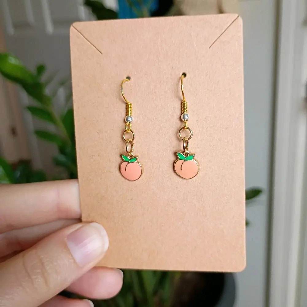 Peach Charm Earrings