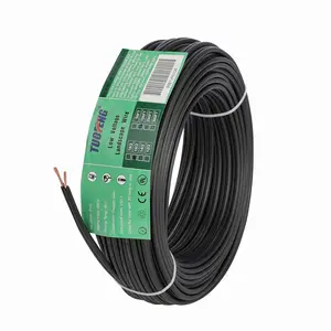 TUOFNEG Landscape Lighting Wire14/2-200Ft PVC Insulation Low Voltage Wire, 0.33" x 0.165" Diameter 2X 14AWG Direct Burial Electrical Wire, Ideal for Low Voltage Landscape Lighting Wire