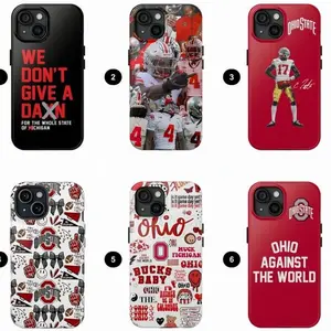 Custom Ohio Football Team Protective Cellphone Case - Heavy-Duty Rubber & Polycarbonate Shockproof Accessory, Drop-Protection Protector, Compatible with iPhone 11-17 Pro Max Plus, Featuring Legendary Player & Game Day Graphics