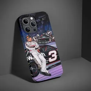 Dale Earnhardt Racing Number 3 iPhone Case, Vintage Car Cover, Collector Gift for Fans, Dual Layer Shock Absorbent Protective Cover For iPhone 17 16 15 14 13 12 11 Pro Max, Aesthetic Luxury Gift Idea SZH