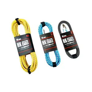 Braided connection cable, noise-reducing audio cable, acoustic electric guitar, bass guitar connection cable, musical instrument connection cable, guitar