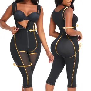 New Long Women's Fat Woman's Large Size Tight Belly And Hip Lift Body Shaping Suit Shapewear Black body shapewear faja Fabric Womenswear body shapewear faja