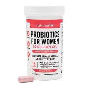 NatureWise Probiotics for Women - With Prebiotics and Cranberry - Vaginal, PH Balance, Digestive, Urinary Tract Support - 18 Unique Strains, 20 Billion CFU