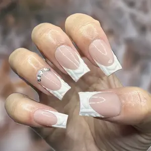 Cozy - Handmade Press On Nails Set Fall Winter Sweater Nail Textured 10 pcs Custom Sizing, Glue, Tabs, File and More - Nail Care Nail Art Manicure