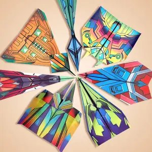 DIY Paper Airplane Kit, Handmade Origami Toy Set, Colorful 3D Cardstock, Brain Teaser Craft Project, Parent-Child Interactive Fun, Craft Kits, Crafting Kit
