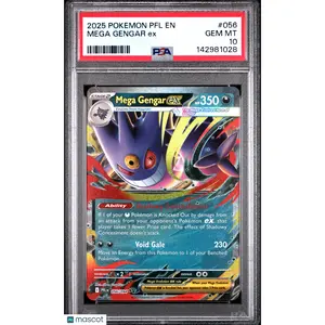 2025 Pokemon Phantasmal Flames Mega Gengar EX #056 PSA 10 GEM MINT