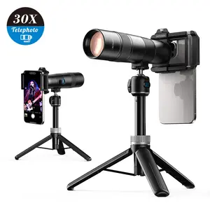 Apexel Telecular 3 30X HD Telephoto Lens for iPhone Pro Max, Samsung Galaxy, Android Phones | with Tripod Mount | Universal Smartphone Compatibility | Wildlife, Zoo Animals, Concert, Bird Watching | Birthday Christmas New Year Gift | Lightweight Cellphone