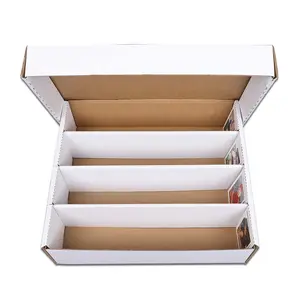 3200 COUNT CORRUGATED CARDBOARD TRADING CARD BASEBALL COIN SLAB STORAGE BOX 4ROW