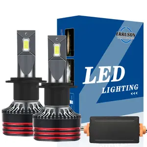 Erruson 2pcs 50000lm High Lumen Headlight H7 H4 H1 9012 Car LED Headlight Bulbs, 6000k Super Bright, H11 H8/h9 9005/hb3 9006/hb4, Canbus Automotive Headlamp Lights