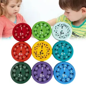 9-Pack Mathematical Fidget Spinners, Color Addition & Subtraction Math Practice Toy, Dual-Purpose Stress Relief Toy for 7-14 Years, 10-12 Years Early Math Education