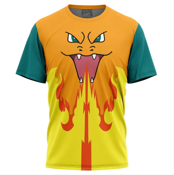 AnimeDwarf Charizard Pokemon T-Shirt All-Over Print