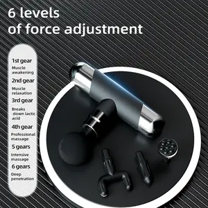 Professional Deep Tissue Massage Gun, 6mm Impact Depth, Muscle Penetration, High-Speed Motor 2800 Rpm, 6 Strength Levels, Customizable Intensity, 4 Professional Modes, Adjustable