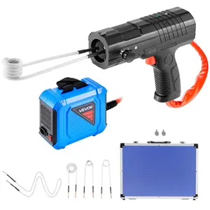 【DealsForYouDays】VEVOR 1800W 110V Handheld Induction Heater Bolt Removal Tool, 4-Coil Combination Magnetic Induction Heater Kit, 9.8 lbs Mini Heating Machine for Rusty Screw Removal & Car Garage Repair, With Storage Box