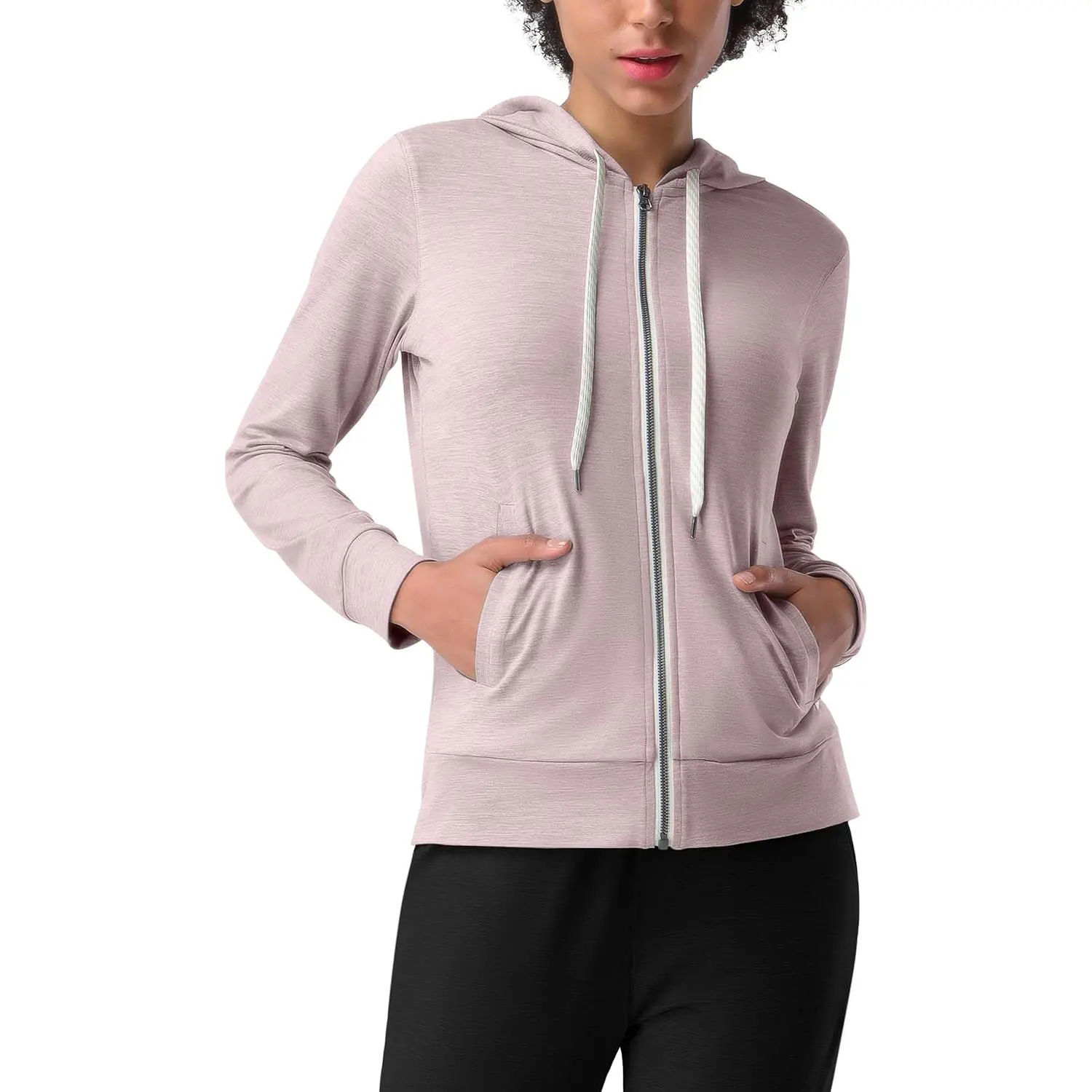 Pioneer Camp Women's Full Zip Up Workout Hoodie Soft Lightweight Hooded Sweatshirts Sweat Jacket Athletic Gym Yoga Casual