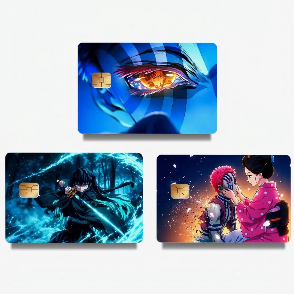 Demon Slayer Card Skin, Akaza Koyuki Nezuko Credit Card Decal Sticker Skin, Premium Matte Vinyl Stickers, Gift for Anime Fans