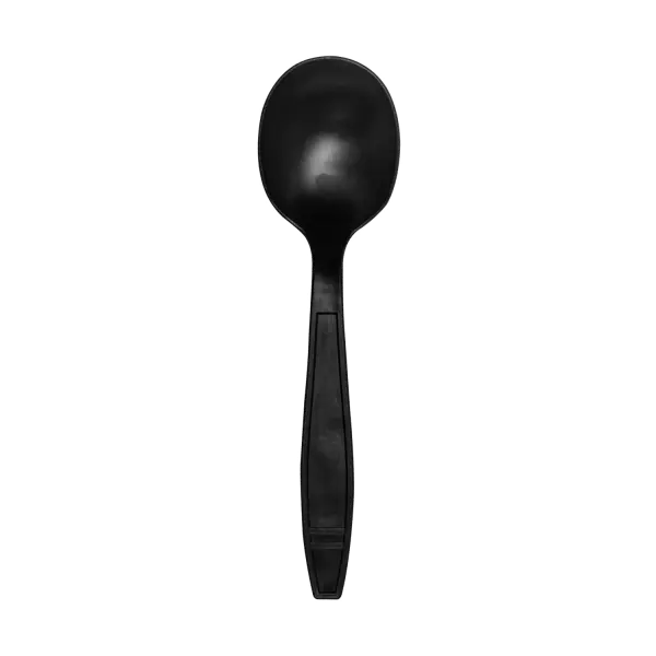 Karat Earth Heavy Weight Bio-Based Soup Spoons, Black - 1000 pcs Karat Earth Heavy Weight Bio-Based Soup Spoons, Black - 1000 pcs