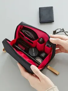 Lipstick Makeup Bag, Mini Small, Compartmentalized, Portable, Women's Organizer, Bag Insert, Compact Storage Pouch, Makeup Bag for Purse, Makeup Pouch Small Cosmetic Bag Mini Portable Handbag for Women and Girls, Travel Makeup Pouch