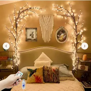 72/96/144LED Branch Light, USB-Powered DIY Holiday Tree Vine Light, Creative LED String Light for Room Desktop Wall Decoration, LED Lights for Bedroom, Personalized