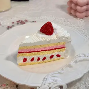 Strawberry Cake Taba Squishy Mousse Cake Fidget Toys Food Dessert ASMR Sensory Anti Stress for Kids & Adults Party Favor Gifts
