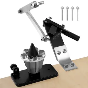 【FathersDayGift】 VEVOR Lawn Mower Blade Sharpener and Balancer, 15 °   - 45 °   Adjustable Lawnmower Blade Sharpening Tool with 4 Adapter Pins, Ball Bearings & 25mm Enlarged Handle, Compatible with Most Angle Grinders