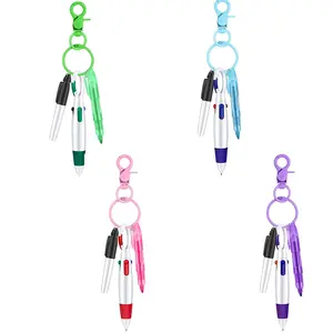Nurse Pen Set, Funny Teacher Pens, 1 Set Including Tip Highlighter & Permanent Marker Pen & Retractable Ball Pen with Keychain Clip, Office Stationery & Supplies