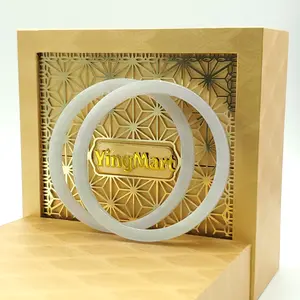 YingMart 48–72mm Natural-Colour Jade White Bangle Bracelets Gift for Her Grandma Mother Mens Personalized  Jewelry