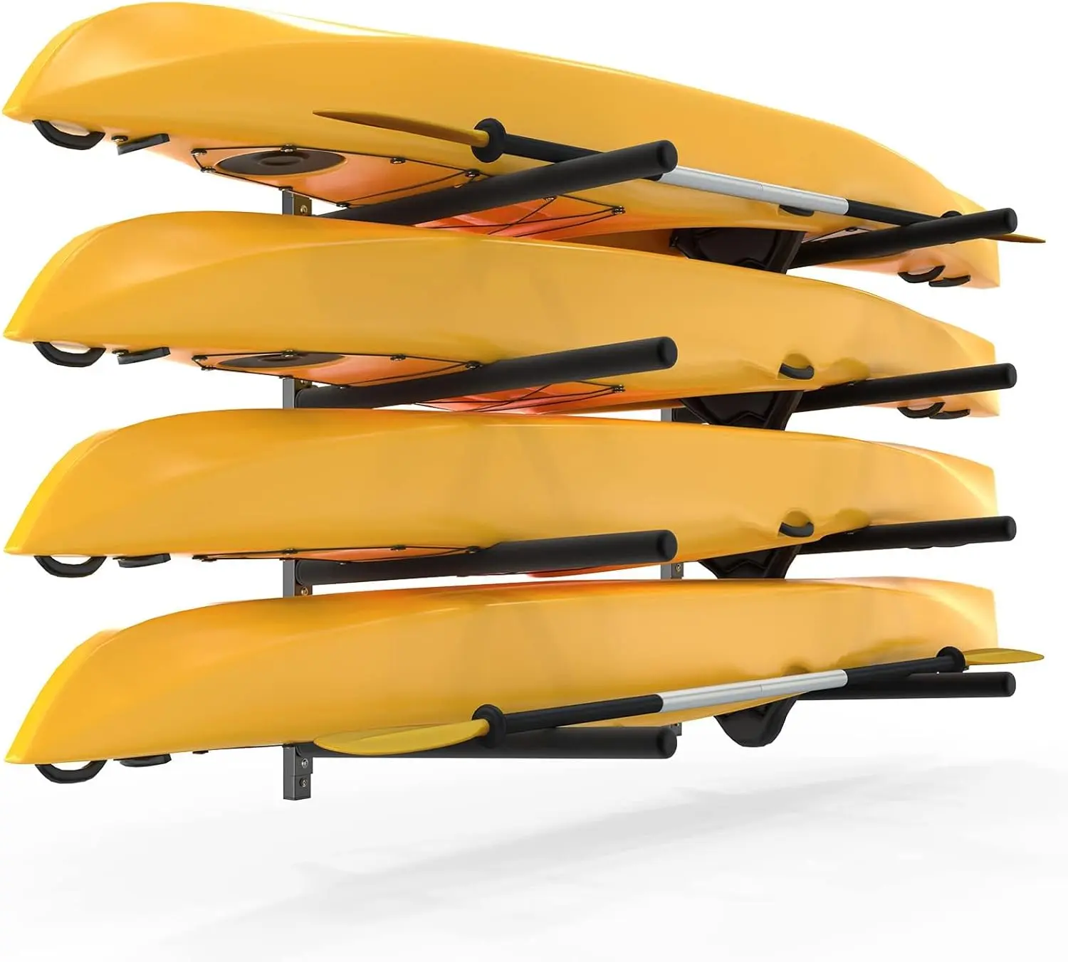 Kayak Storage Rack, Adjustable Heavy Duty Kayak Rack for Kayaks Paddle Boards, Kayak Paddle Holder for Garage, Spacesaver, Gentle on Padding, Boat Organizer