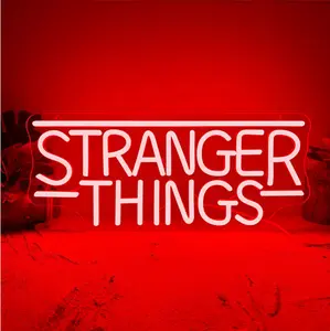 Stranger Things Decorative Neon Sign Dimmable, USB Powered, Perfect for Bedrooms, Game Rooms, and Halloween Decorations A Unique Gift for Fans, Men, and Women Cool 80s Retro Sci-Fi Lighting Fixture Neon Accent Lights LED Neon Lights Wall Mounted Lights