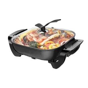 Electric Frying Pan 6L Large Capacity Non-Stick with Stand-Up Glass Lid 3 Heat Levels Heat-Resistant Handle 1500W Black Cooker TikTok Shop Black Friday